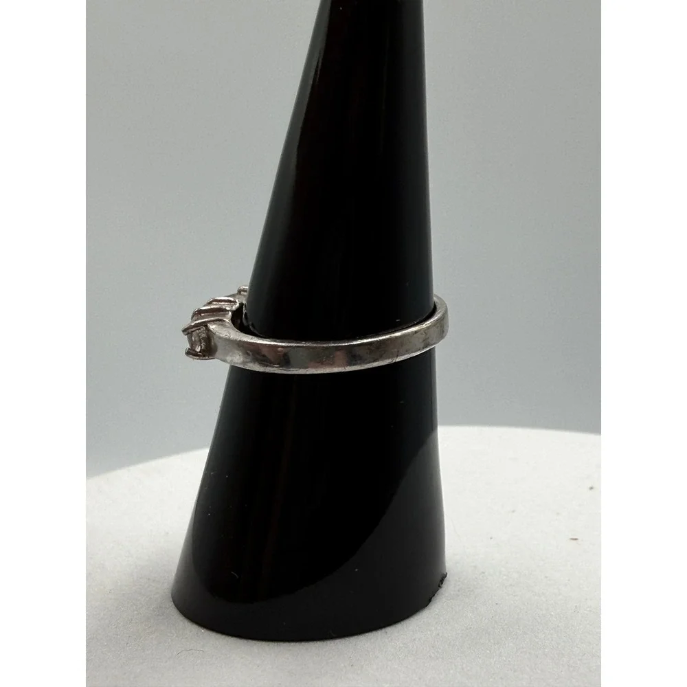 925 Sterling Silver Cubic Zirconia 5‎ Stone Ring Thailand Size 7